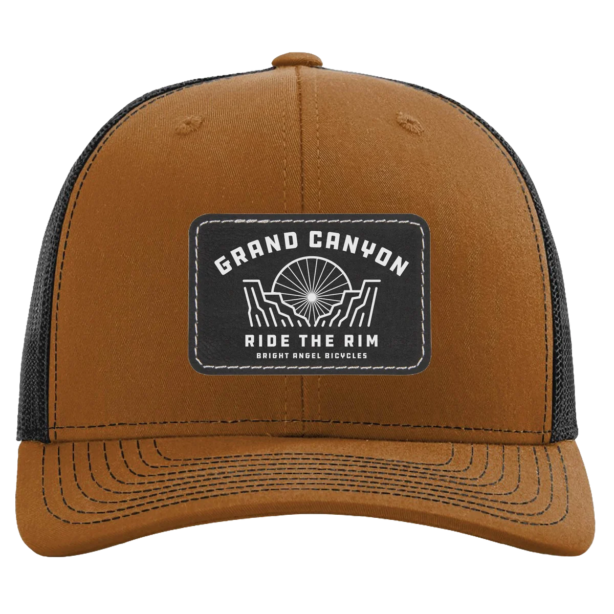 Richardson 112 6-Panel Snapback Trucker Hat w/Leatherette Adhesive Patches or Embroidery