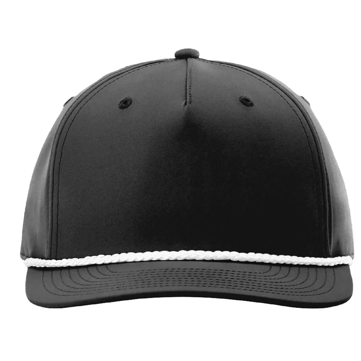 Richardson #258 Five Panel Rope Cap w/Leatherette Adhesive Patches or Embroidery