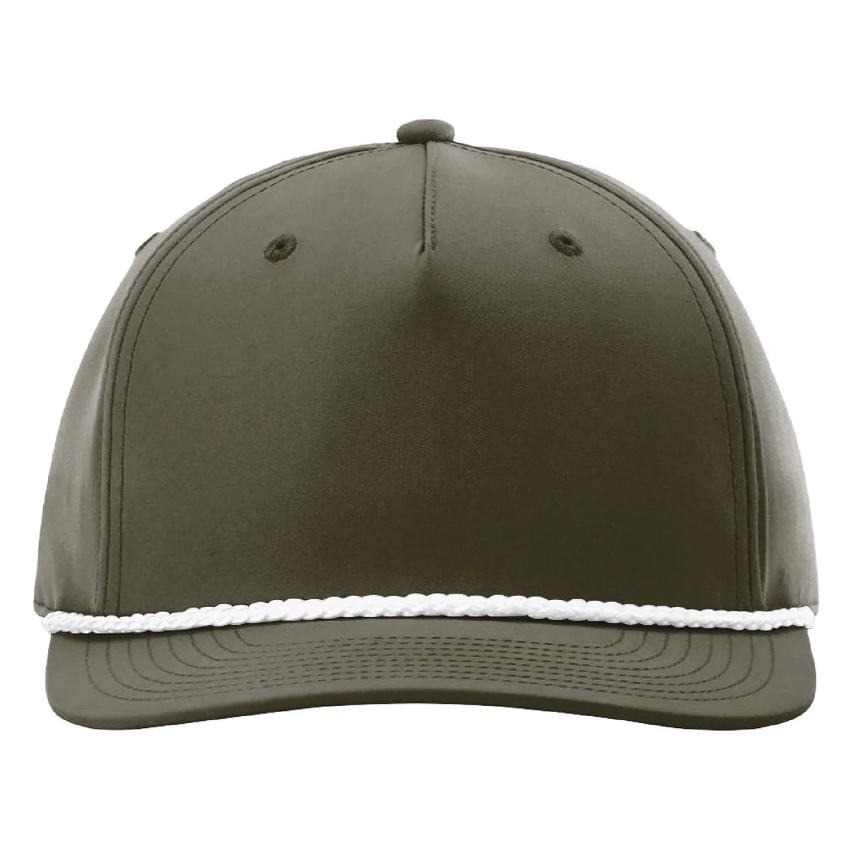 Richardson #258 Five Panel Rope Cap w/Leatherette Adhesive Patches or Embroidery